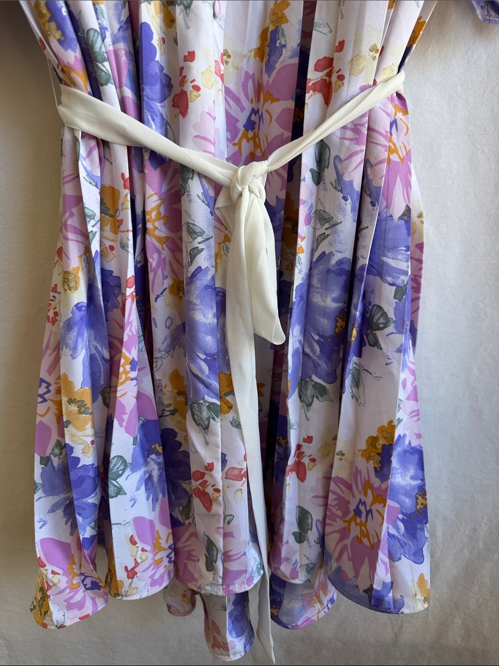 Umgee floral print puffed sleeve mini dress, size L - Picture 3 of 11